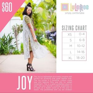 LuLaRoe Jackets & Coats - Lularoe Joy Vest - size XL LuLaRoe Jackets & Coats - Lularoe Joy Vest - size XL